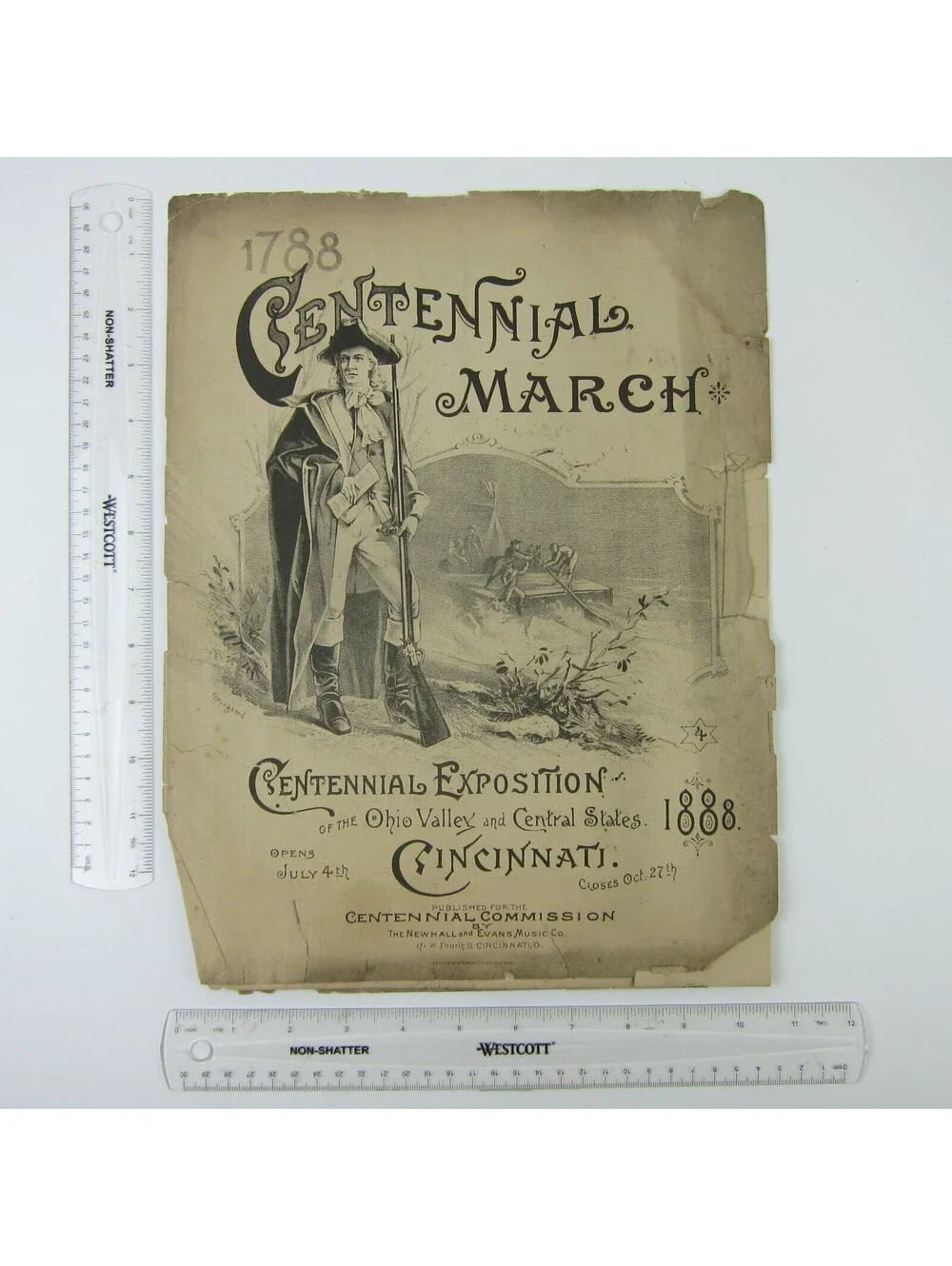 Sheet Music 1788 Centennial March Cincinnati Exposition 1788-1888 Antique 1888